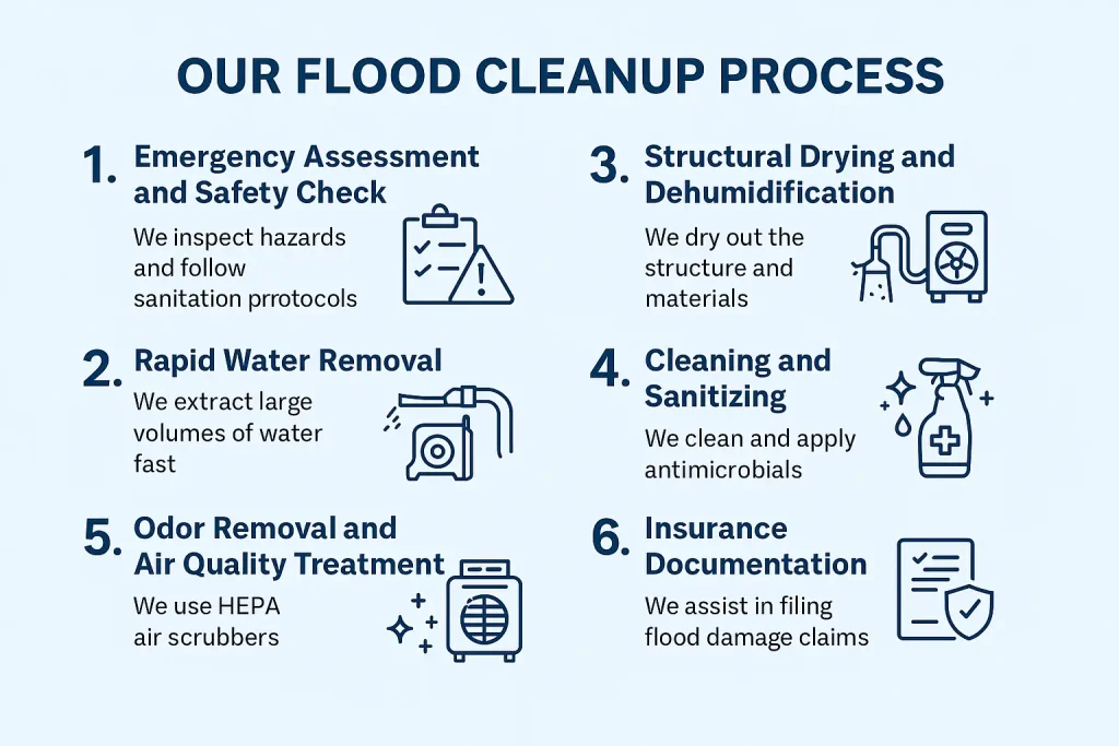 our flood cleanup process in rochester ny infographics